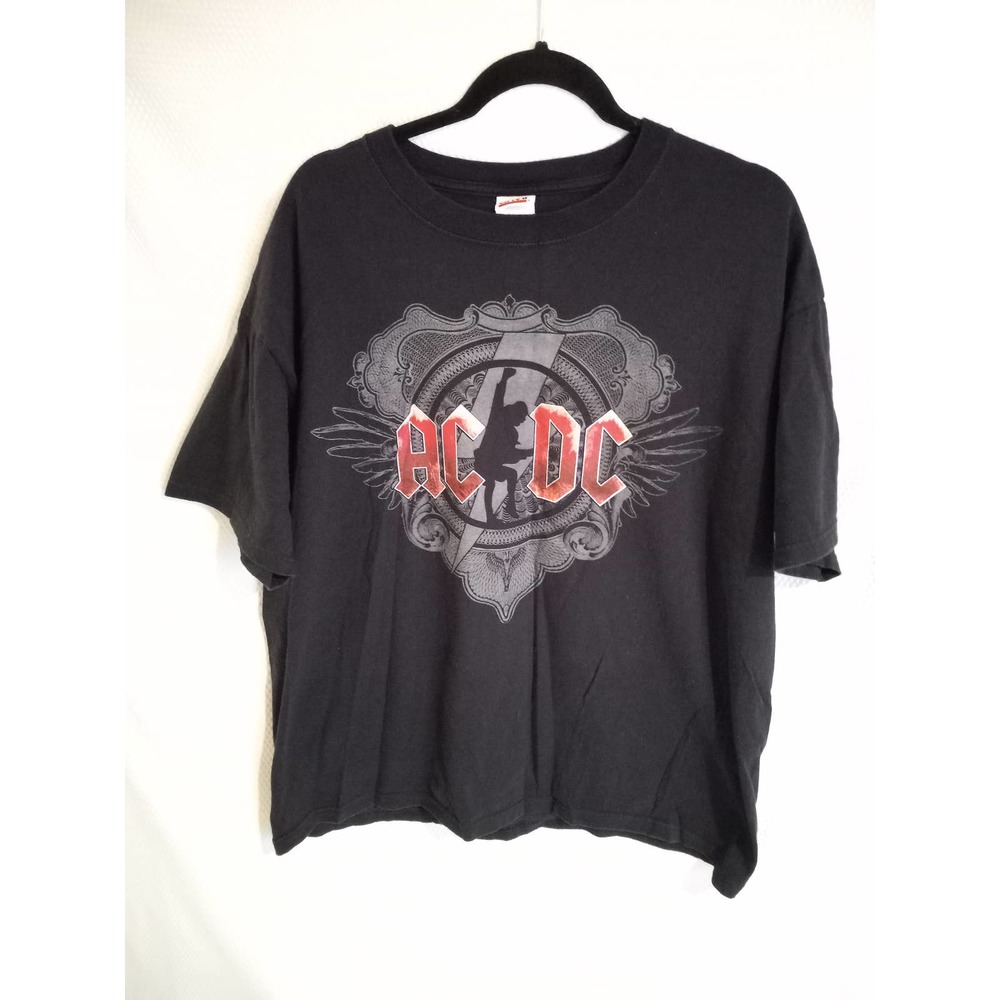 AC/DC | Black Ice Tour 2008-2009 Tour Dates Short Sleeve T-Shirt Anvil Tag XL